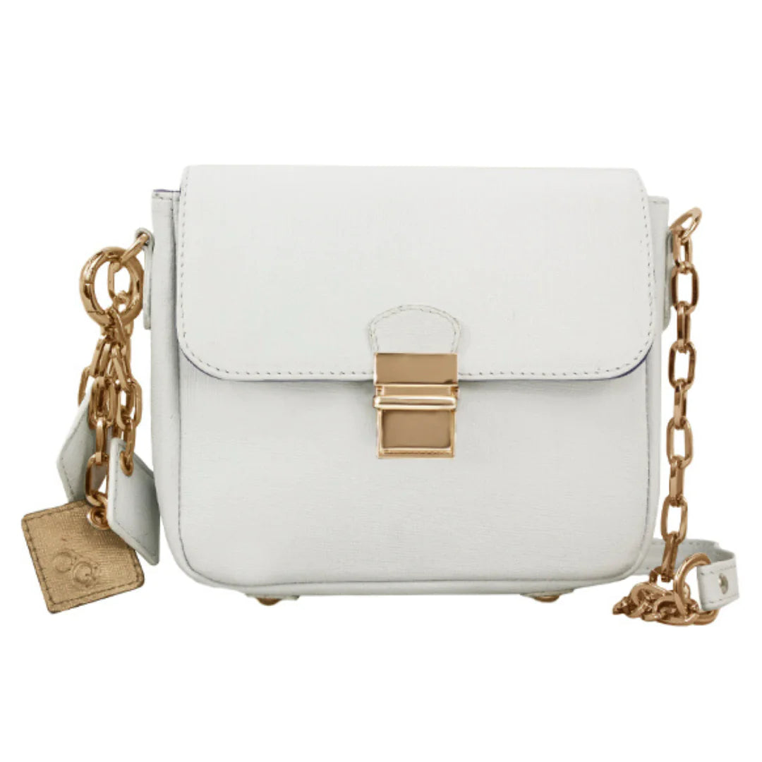 Leather Handbag-White | VA